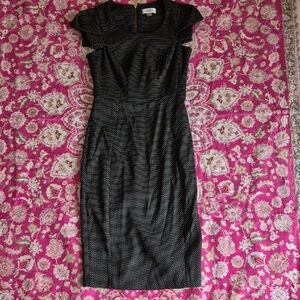 Calvin Klein Collection Black and White Midi Dress